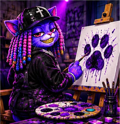 PURP ALERT mascot — Art